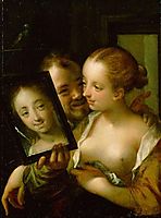 Couple with a mirror, 1596, aachen