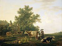 Milking Time , c.1810, abrahamvanstrij