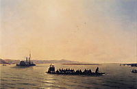 Alexander II Crossing the Danube, 1878, aivazovsky