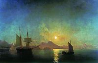 The Bay of Naples by Moonlight, 1842, aivazovsky
