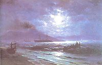The Bay of Naples by Moonlight, 1892, aivazovsky