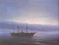 Before battle. Ship. Constantinople, 1872, aivazovsky