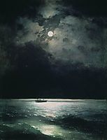 The Black Sea at night, 1879, aivazovsky