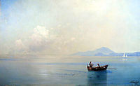Calm Sea. Landscape with fishermen, 1887, aivazovsky