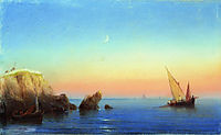 Calm sea. Rocky coast, 1860, aivazovsky