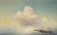 Cloud over the calm sea, 1877, aivazovsky