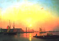 Exchange of Peterburg, 1847, aivazovsky