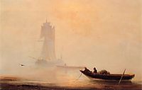 Fishing Boats In A Harbor, 1854, aivazovsky