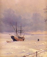 Frozen Bosphorus Under Snow, 1874, aivazovsky