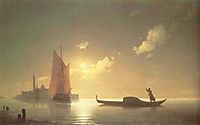 Gondolier at Sea by Night, 1843, aivazovsky