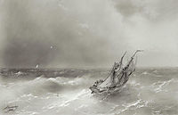 High seas, 1874, aivazovsky