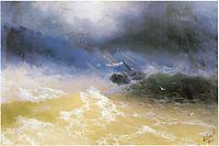 Hurricane on a sea, 1899, aivazovsky