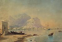 In harbour, 1842, aivazovsky