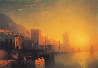 The Island of Rhodes   , 1861, aivazovsky