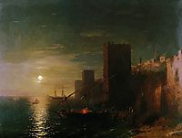 Lunar night in the Constantinople, 1862, aivazovsky
