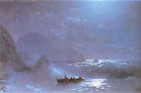 Lunar night on a sea, 1895, aivazovsky