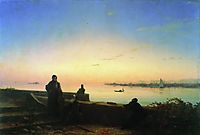 Mhitarists on island of St. Lazarus, 1843, aivazovsky