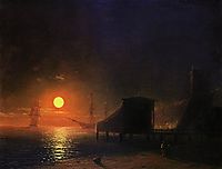 Moonlight in Feodosia, 1852, aivazovsky