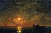 Moonlit Night. Wrecked ship, 1871, aivazovsky