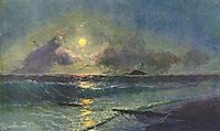 The Moonrize in Feodosiya, 1892, aivazovsky