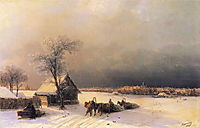 Moscow in Winter from the Sparrow Hills  , 1872, aivazovsky