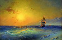 Near Crimean coast , 1890, aivazovsky