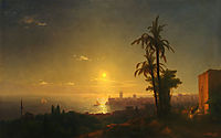 Night at the Rodos island, 1850, aivazovsky
