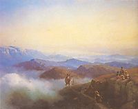 Range of the Caucasus mountains, 1869, aivazovsky