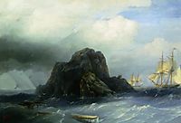 Rocky island, 1855, aivazovsky