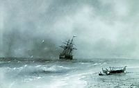 Rough sea, 1844, aivazovsky
