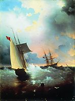Sailboat, 1859, aivazovsky