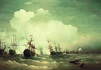 Sea battle at Revel, 1846, aivazovsky