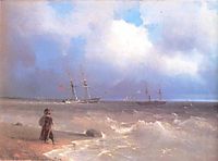Sea coast, 1840, aivazovsky