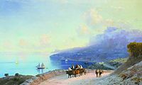 Sea coast. Crimean coast near Ai-Petri, 1890, aivazovsky