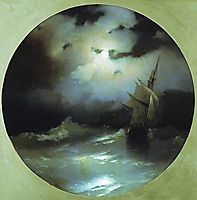 Sea on a moonlit night, 1858, aivazovsky