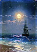 Sea at night, aivazovsky