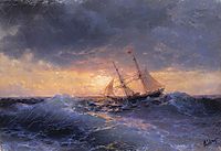 Sea. Sunset , 1896, aivazovsky