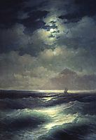 Sea view by Moonlight, 1878, aivazovsky