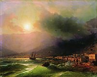 Seaside city. View of Yalta , 1866, aivazovsky
