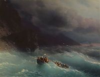 The Shipwreck on Black Sea, 1873, aivazovsky