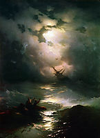 The Shipwreck on Northern sea   , 1865, aivazovsky