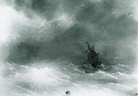 Strong wind, 1856, aivazovsky