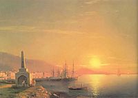The Sunrize in Feodosiya, 1855, aivazovsky
