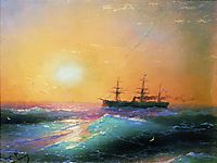 Sunset at Sea, 1886, aivazovsky