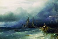 The Tempest , 1857, aivazovsky