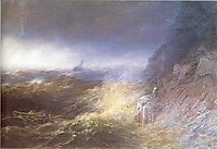 Tempest on the Black sea, 1875, aivazovsky