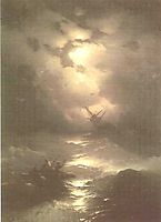 Tempest on the Northern sea, 1865, aivazovsky