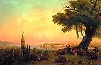 View of Constantinople by evening light, 1846, aivazovsky