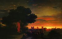 View of Crimea at sunset, 1862, aivazovsky