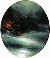 Wreck of a Merchant Ship in the Open Sea (Shipwreck), 1883, aivazovsky